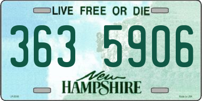 NH license plate 3635906