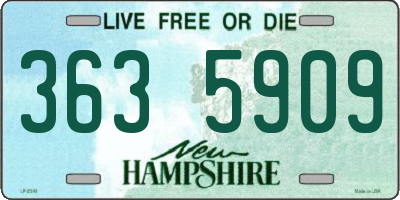 NH license plate 3635909