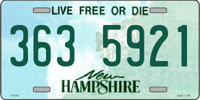 NH license plate 3635921