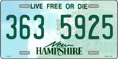 NH license plate 3635925
