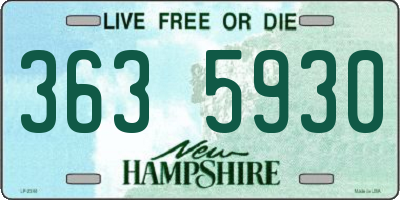 NH license plate 3635930