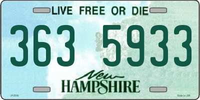 NH license plate 3635933
