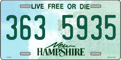 NH license plate 3635935