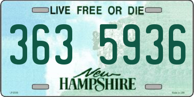 NH license plate 3635936