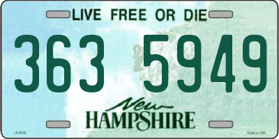 NH license plate 3635949