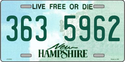 NH license plate 3635962