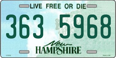 NH license plate 3635968