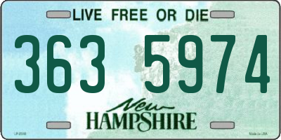 NH license plate 3635974