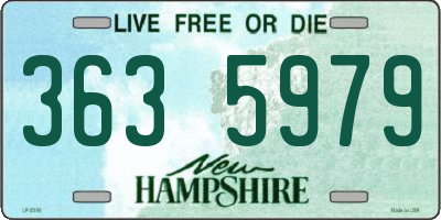 NH license plate 3635979