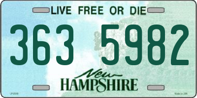 NH license plate 3635982
