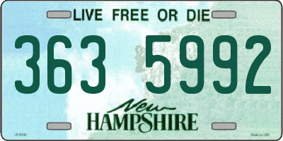 NH license plate 3635992