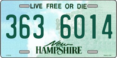NH license plate 3636014