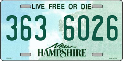 NH license plate 3636026