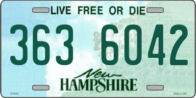 NH license plate 3636042