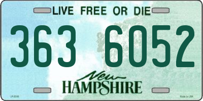 NH license plate 3636052