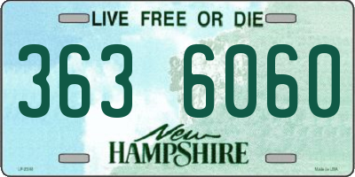 NH license plate 3636060
