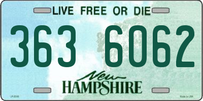 NH license plate 3636062