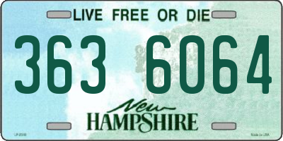 NH license plate 3636064