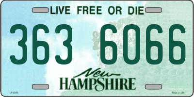 NH license plate 3636066