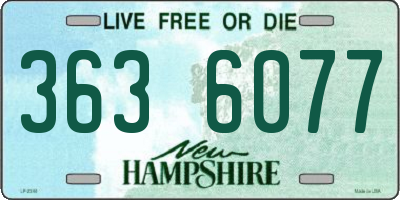 NH license plate 3636077
