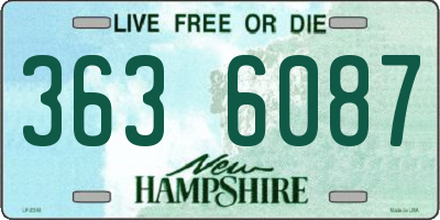 NH license plate 3636087