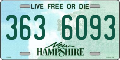 NH license plate 3636093