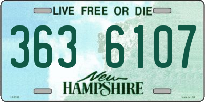 NH license plate 3636107