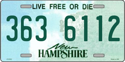 NH license plate 3636112