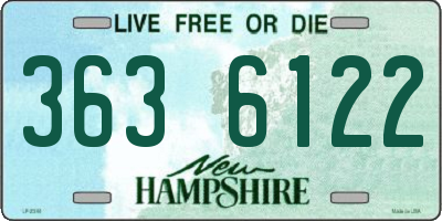 NH license plate 3636122