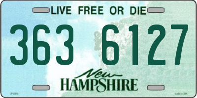 NH license plate 3636127