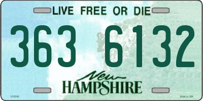 NH license plate 3636132