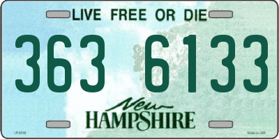 NH license plate 3636133