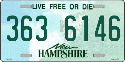 NH license plate 3636146