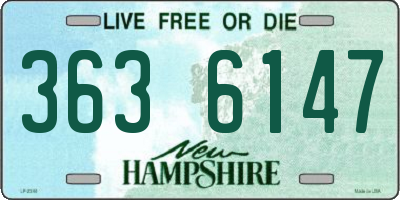 NH license plate 3636147