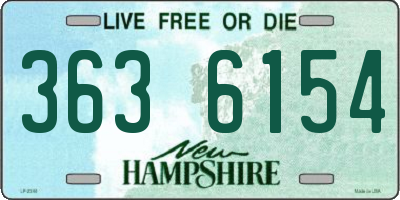 NH license plate 3636154