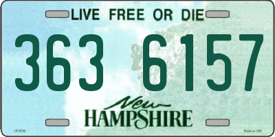 NH license plate 3636157