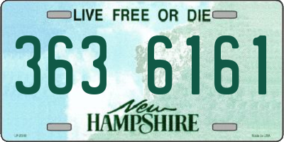 NH license plate 3636161