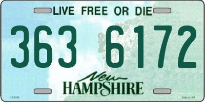 NH license plate 3636172