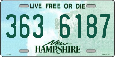 NH license plate 3636187