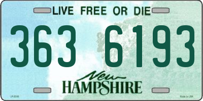NH license plate 3636193