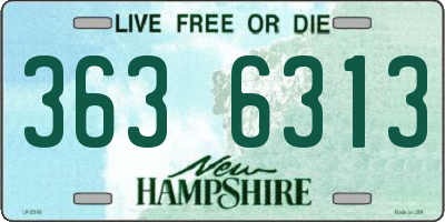 NH license plate 3636313