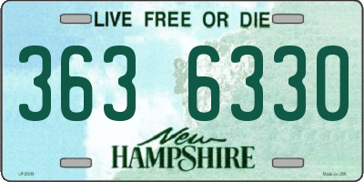 NH license plate 3636330