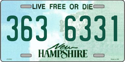 NH license plate 3636331