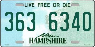 NH license plate 3636340
