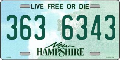 NH license plate 3636343