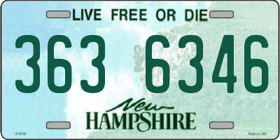 NH license plate 3636346