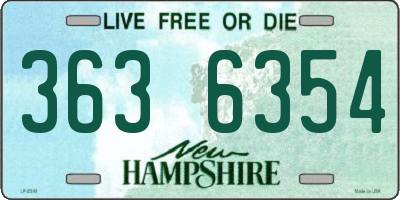 NH license plate 3636354