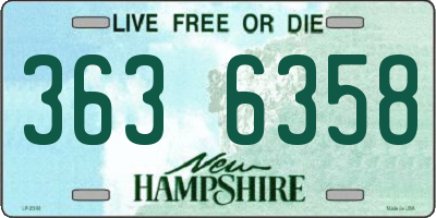 NH license plate 3636358