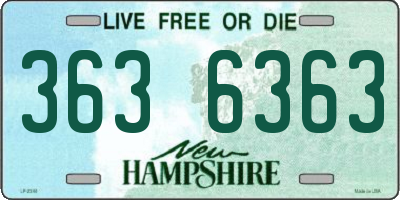 NH license plate 3636363