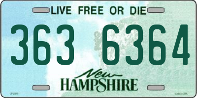 NH license plate 3636364